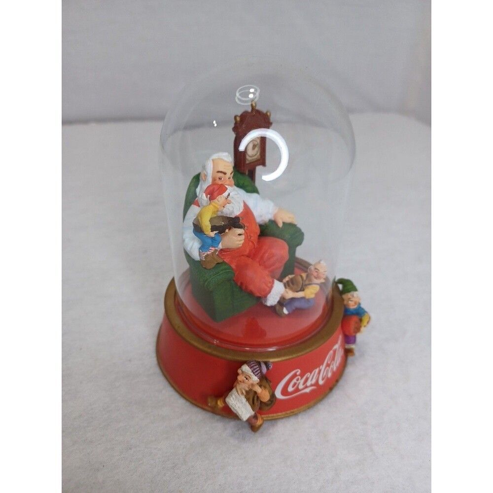 Franklin Mint 1994 Coca-Cola Dome Santa Claus A Merry Christmas Calls For Coke - Picture 2 of 8